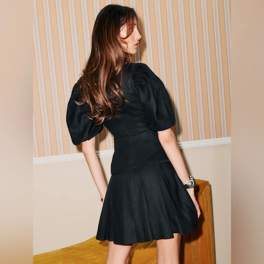 Reformation Melis Linen Mini Dress